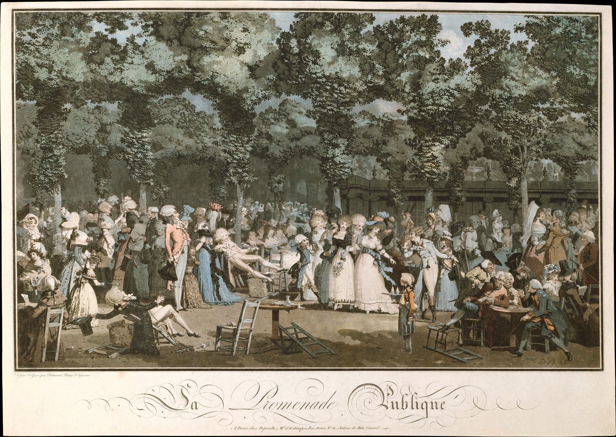 Die öffentliche Promenade, 1792 von Philibert Louis Debucourt