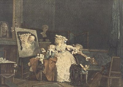Die zwei Küsse von Philibert Louis Debucourt