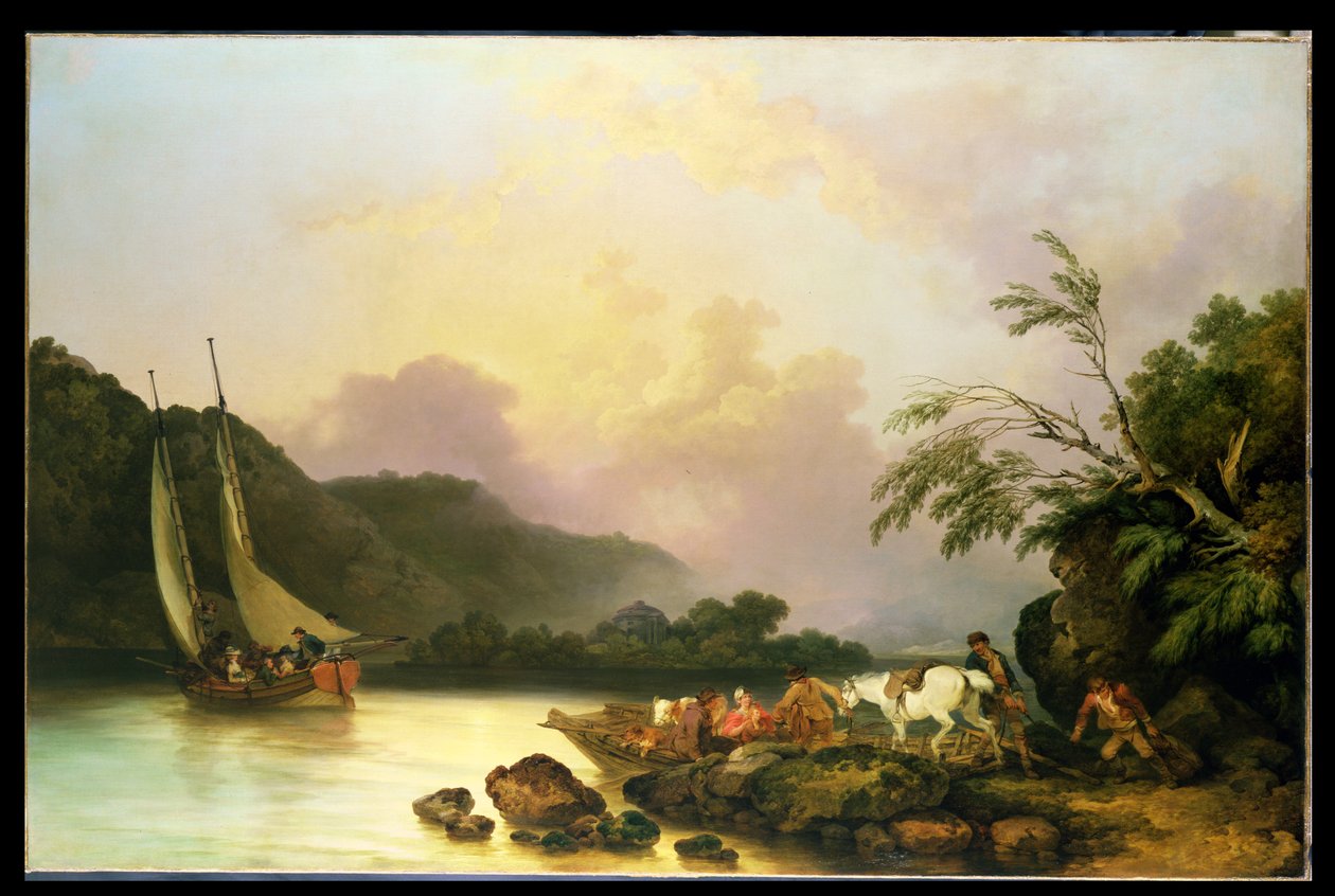 Belle Isle, Windermere, in einer ruhigen See, 1786 von Philippe Jacques de Loutherbourg