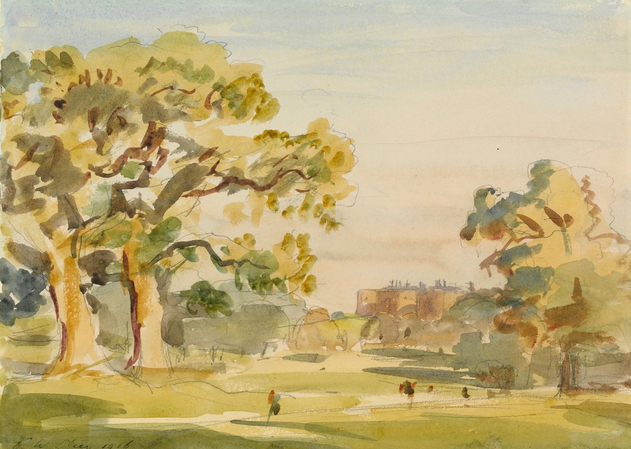 Ansicht von Chirk Castle, 1916 von Philip Wilson Steer