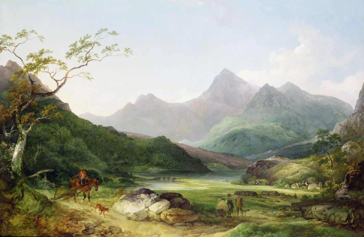 Ansicht von Snowdon von Capel Curig, 1787 von Philippe Jacques de Loutherbourg