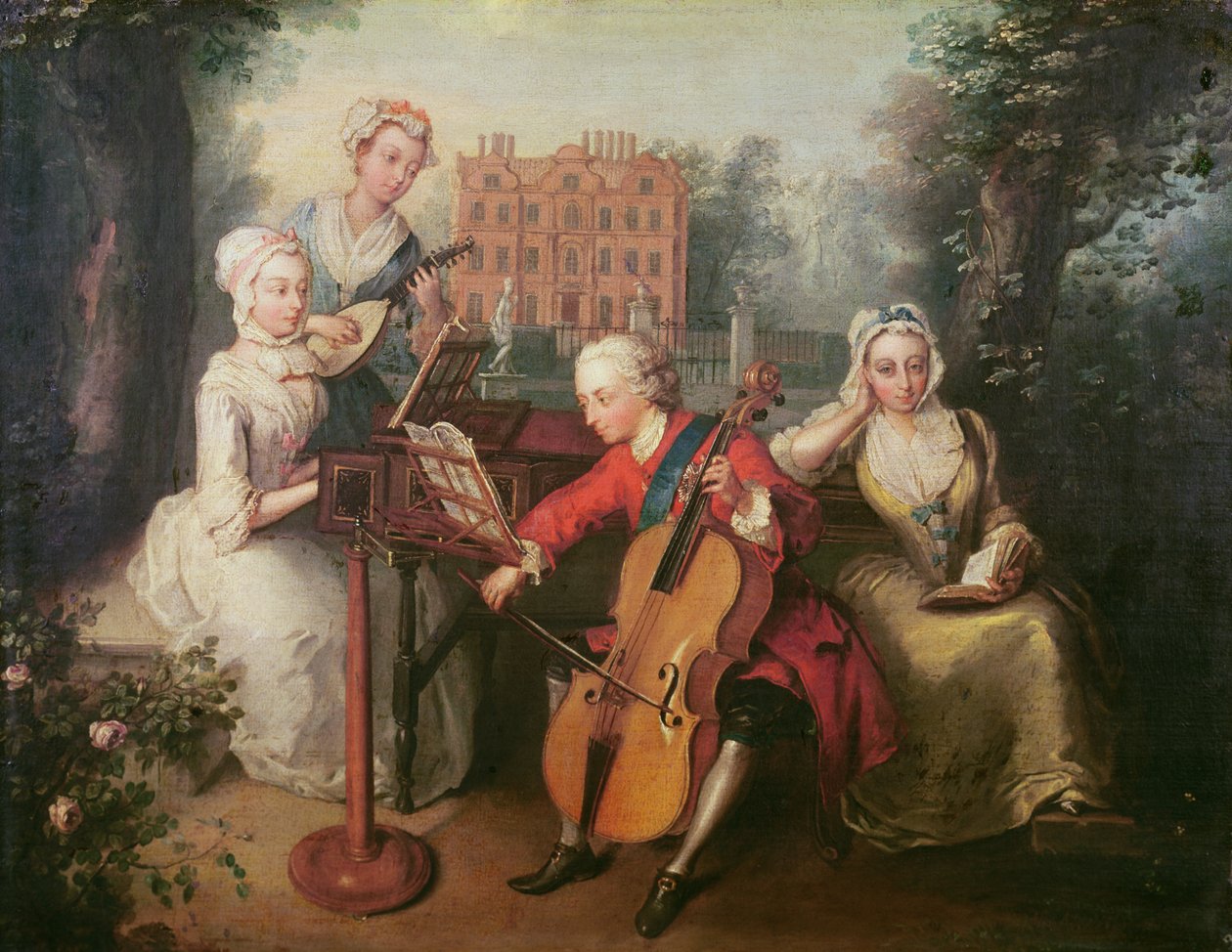 Friedrich, Prinz von Wales und seine Schwestern, 1733 von Philippe Mercier