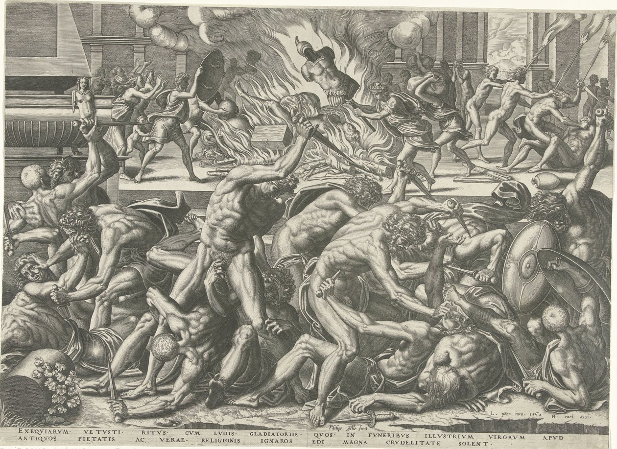 Kampf der Gladiatoren von Philips Galle