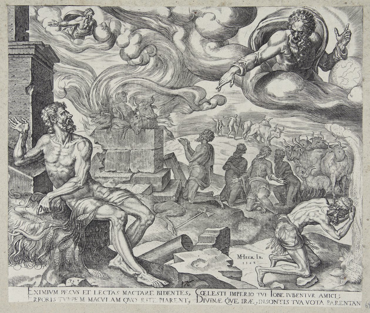Der Herr antwortet Hiob von Philips Galle