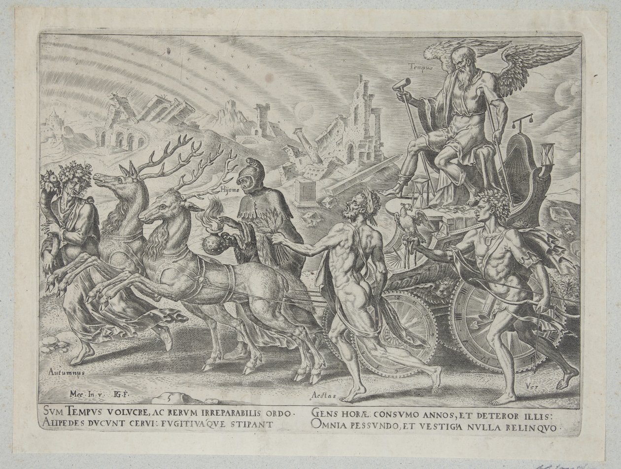 Der Triumph der Zeit von Philips Galle