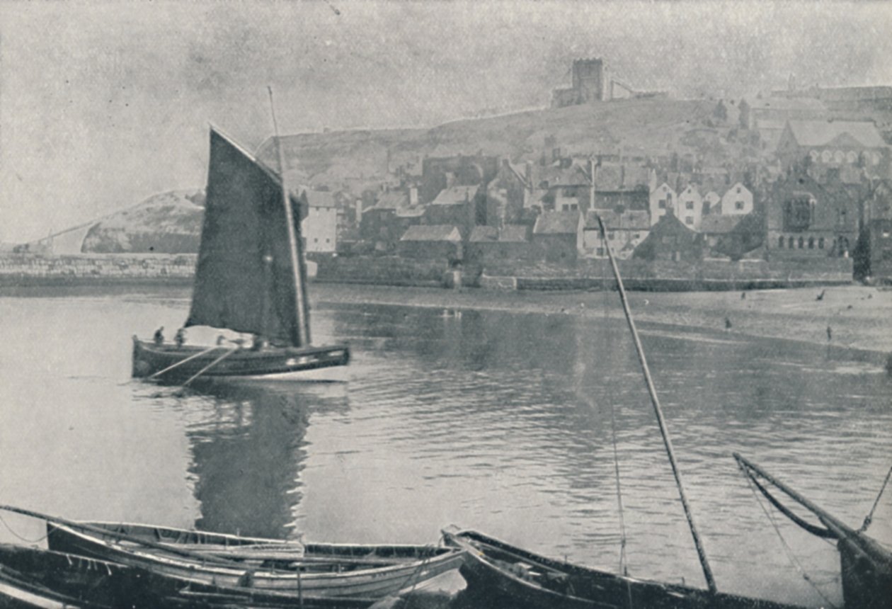 Whitby Hafen, 1910 von Photochrom Co Ltd of London