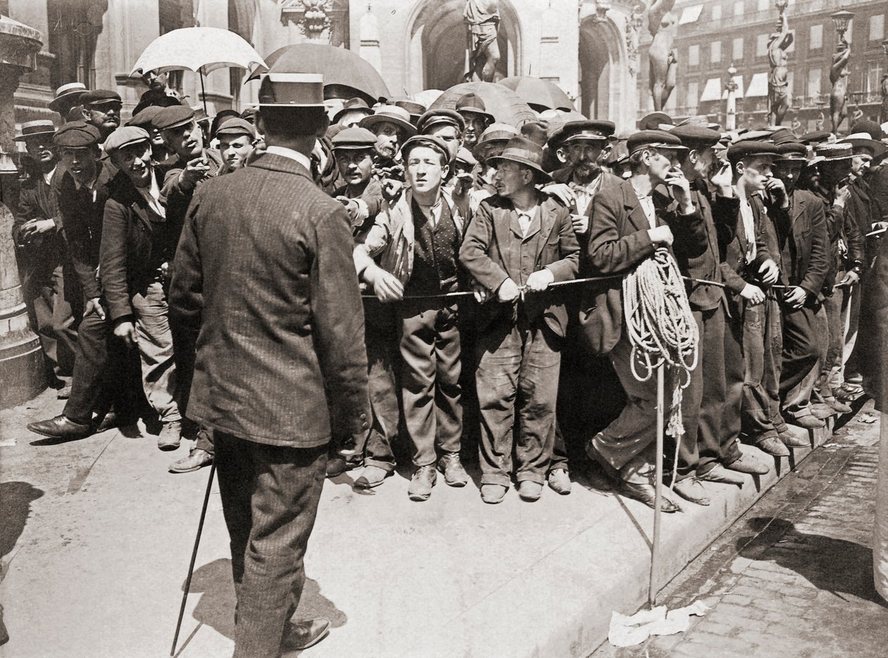 Arbeiterdemonstration, Paris, ca. 1900 von Photographer French