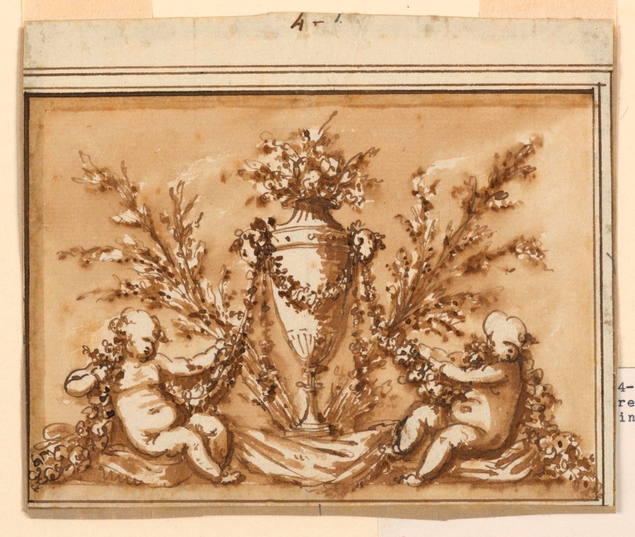 Entwurf für ein Überportal von Piat Joseph Sauvage