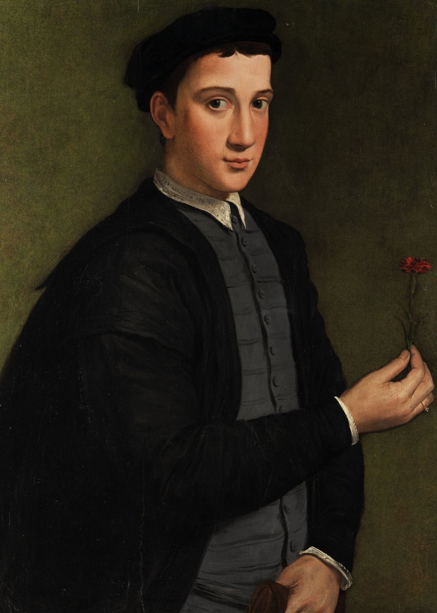 Junger Mann mit Nelke von Pier Francesco Foschi