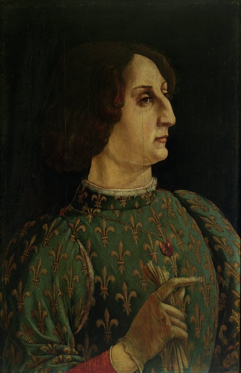 Porträt von Galeazzo Mario Sforza (1444-76) ca. 1471 von Piero del Pollaiolo