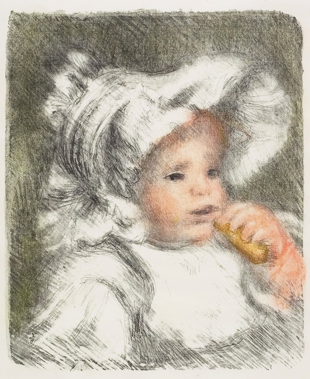 Kind mit einem Keks, 1899 von Pierre Auguste Renoir