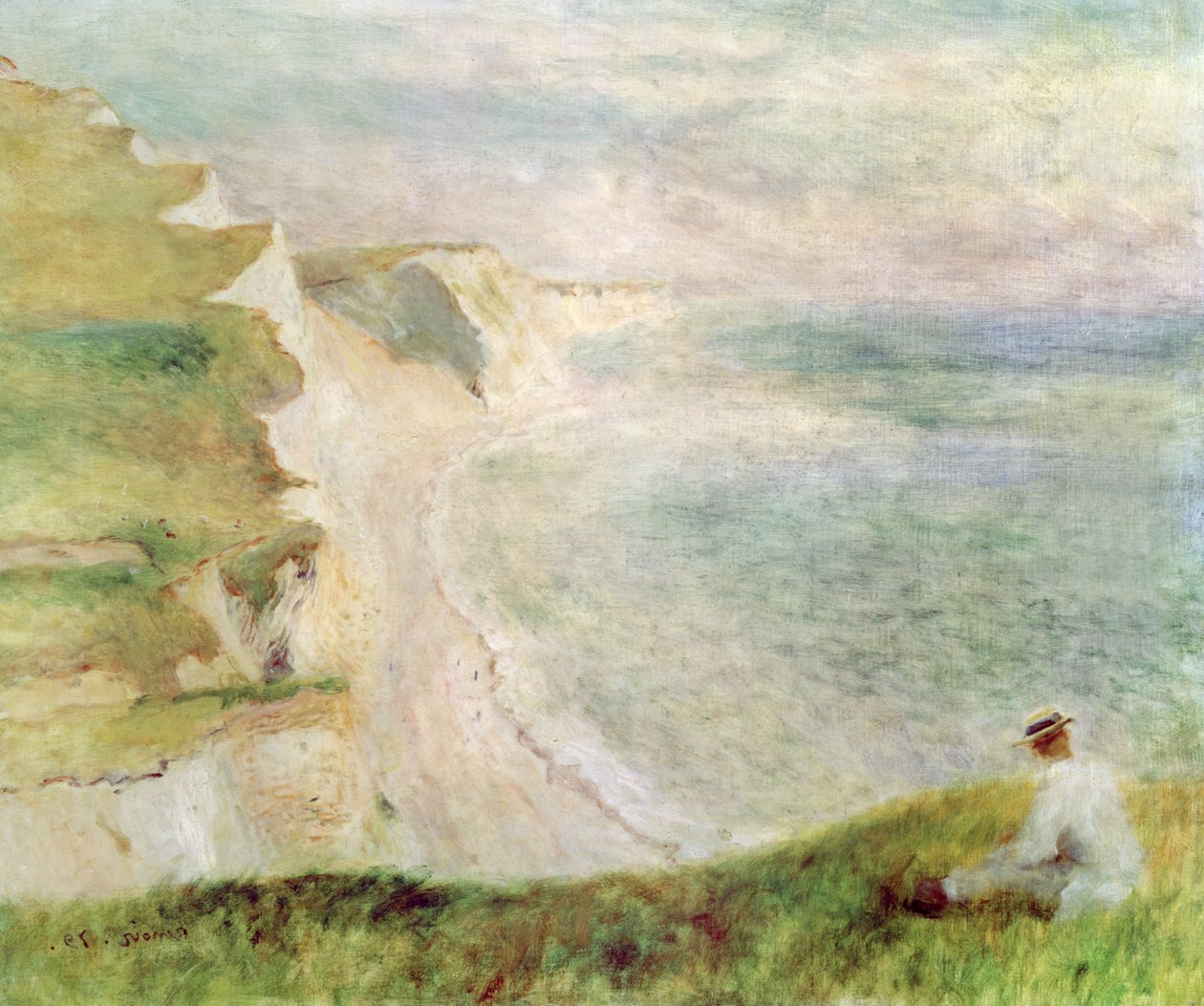 Klippen bei Pourville, 1879 von Pierre Auguste Renoir