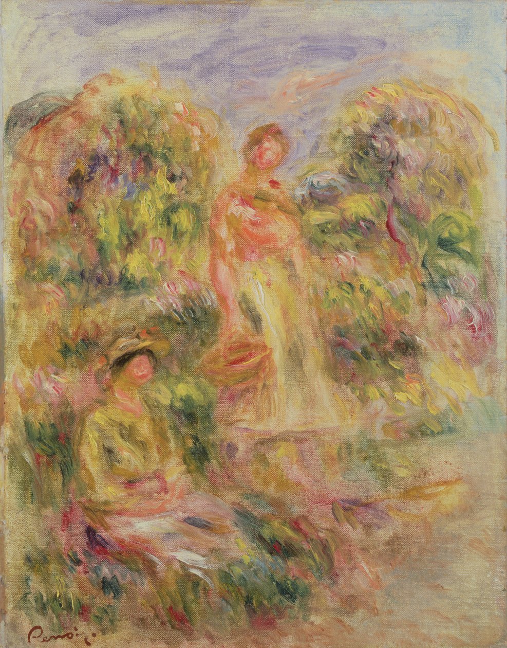 Landschaft mit zwei Frauen von Pierre Auguste Renoir