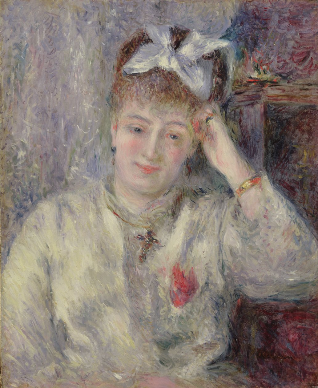 Madame Murer lehnt am Klavier, um 1878 von Pierre Auguste Renoir