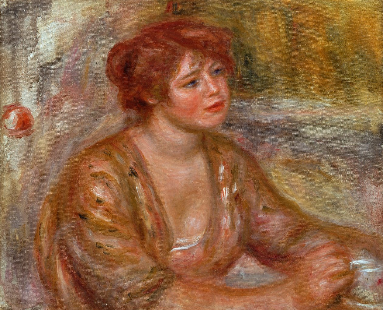 Die Tasse Kaffee, Porträt von Andree (genannt Dede) 1917 von Pierre Auguste Renoir