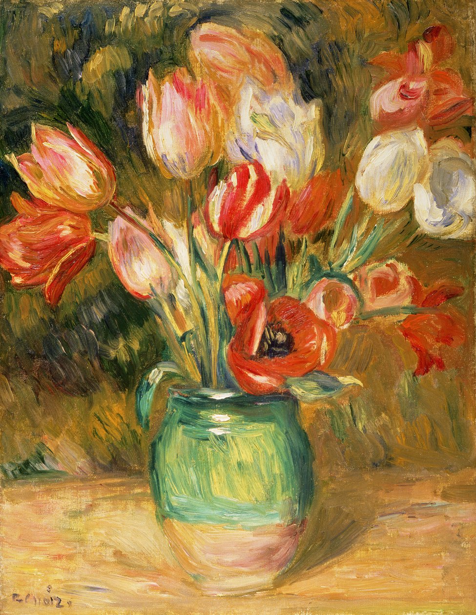 Tulpen in einer Vase von Pierre Auguste Renoir