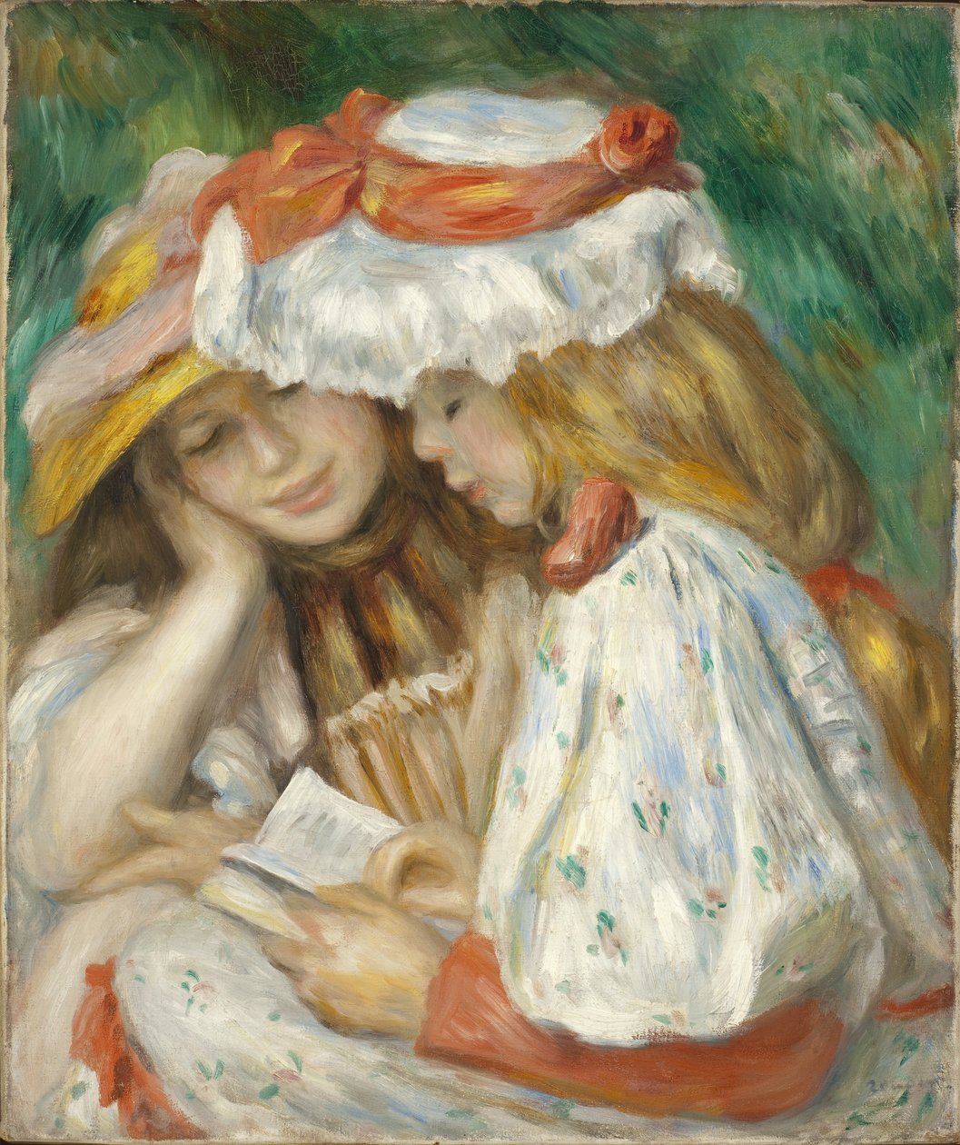 Zwei Mädchen beim Lesen, 1890-1 von Pierre Auguste Renoir