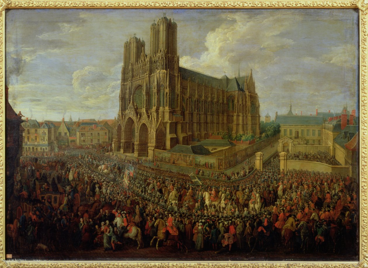 Die Prozession von König Ludwig XV. (1710-74) nach seiner Krönung, 26. Oktober 1722, 1724 von Pierre Denis Martin