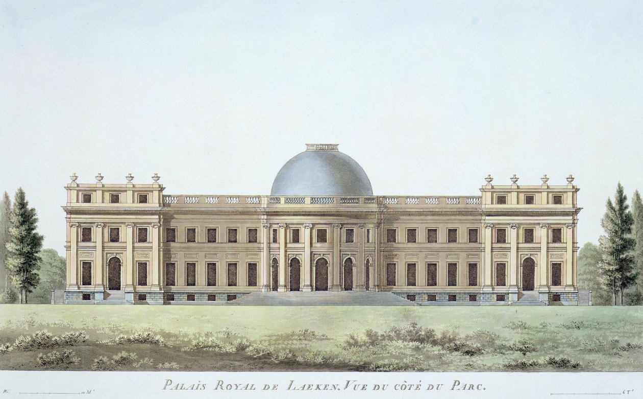 Königlicher Palast in Laeken, Blick vom Park, aus 