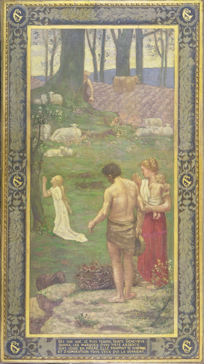 Die heilige Genoveva als betendes Kind, 1879 von Pierre Puvis de Chavannes