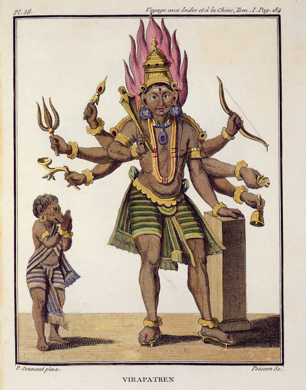 Shiva als Virapatren, Herr mit dem missgebildeten bösen Auge, aus 