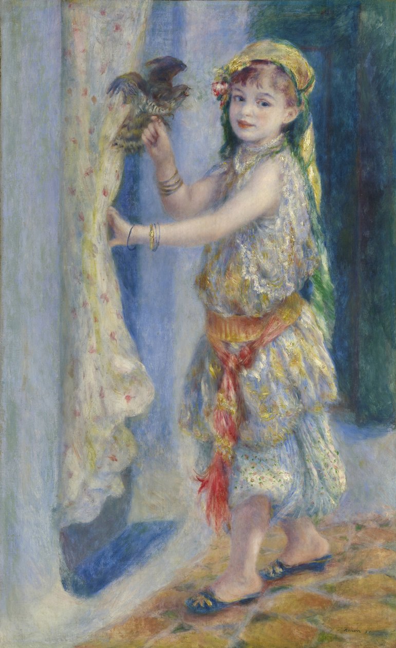 Kind mit einem Vogel von Pierre Auguste Renoir