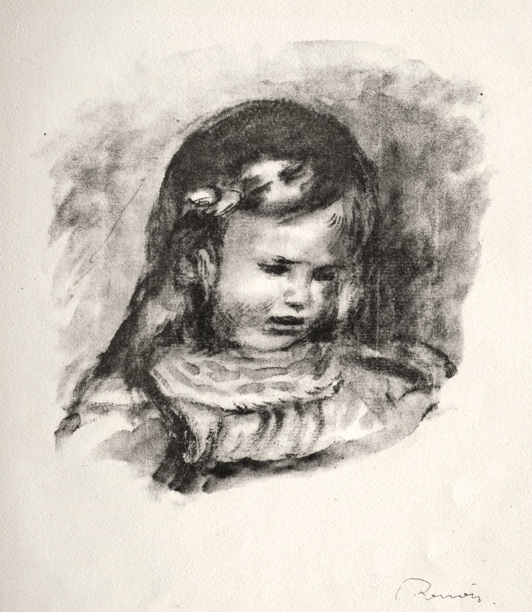 Claude Renoir, la tête baissée, 1904 von Pierre Auguste Renoir