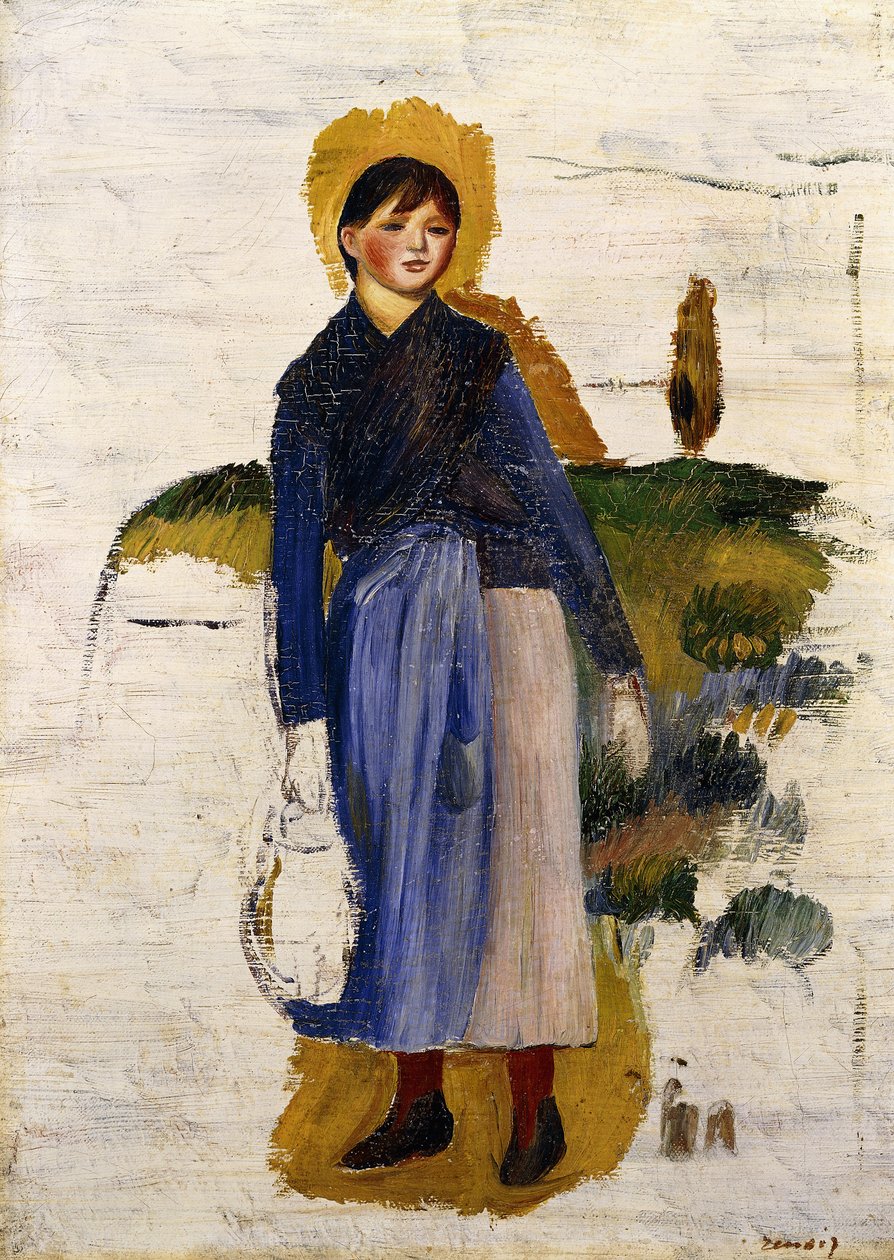 Mädchen mit roten Strümpfen, 1886 von Pierre Auguste Renoir