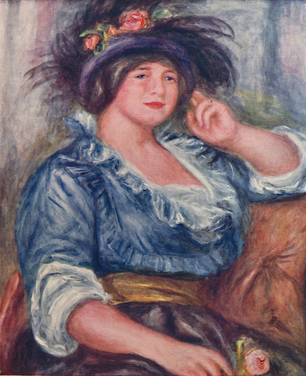 Mädchen mit einer Rose, 1913, 1923 von Pierre Auguste Renoir