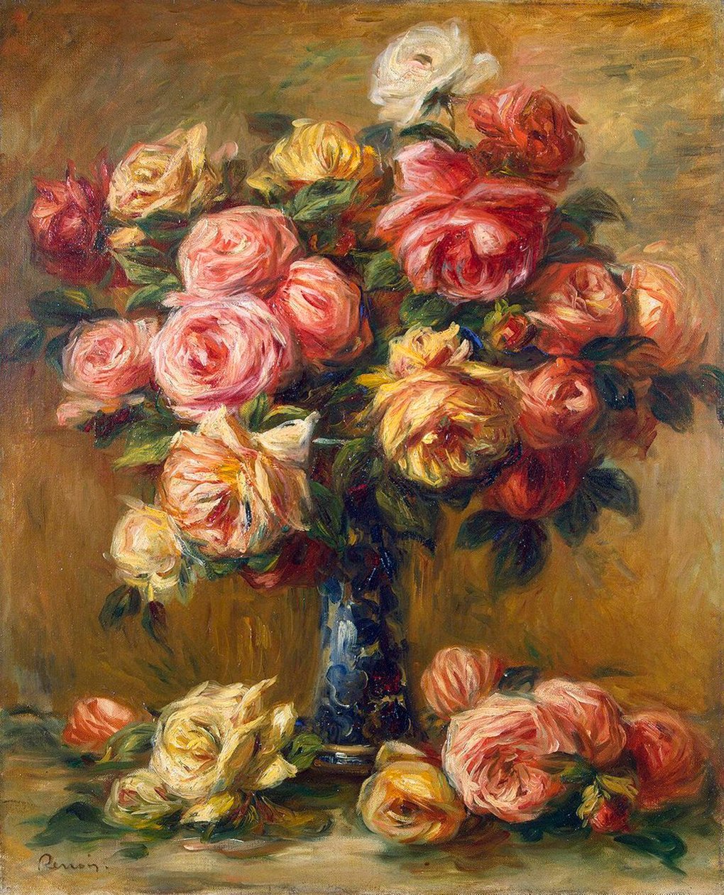 Rosen in einer Vase, ca. 1910 von Pierre Auguste Renoir