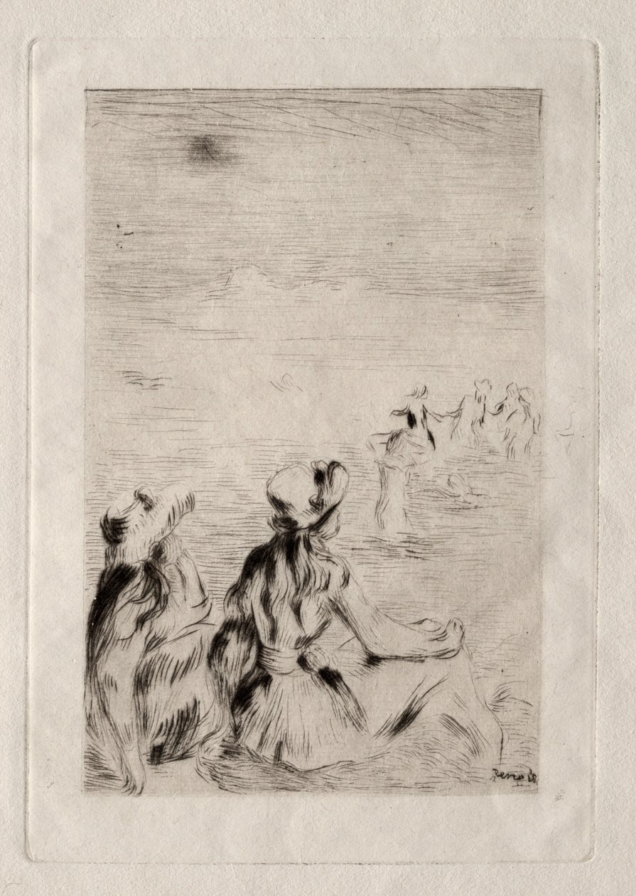 Am Strand, in Berneval von Pierre Auguste Renoir