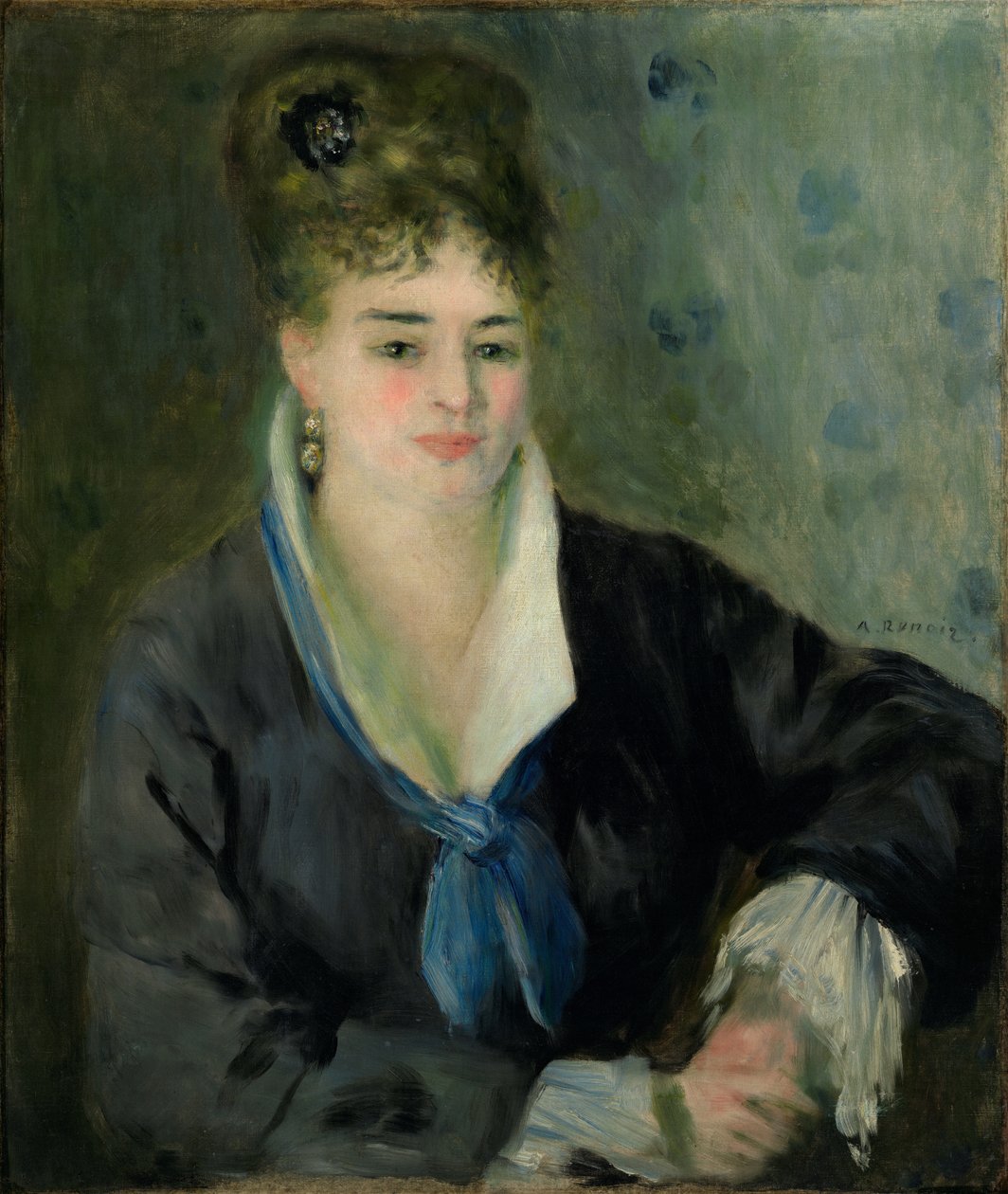 Frau in Schwarz von Pierre Auguste Renoir
