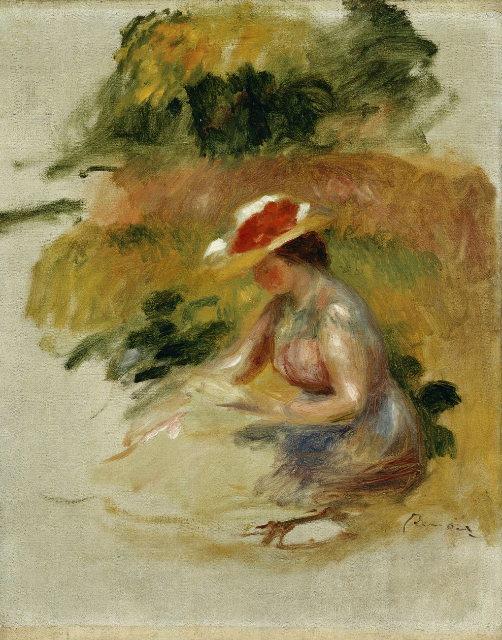 Junge Frau beim Lesen von Pierre Auguste Renoir