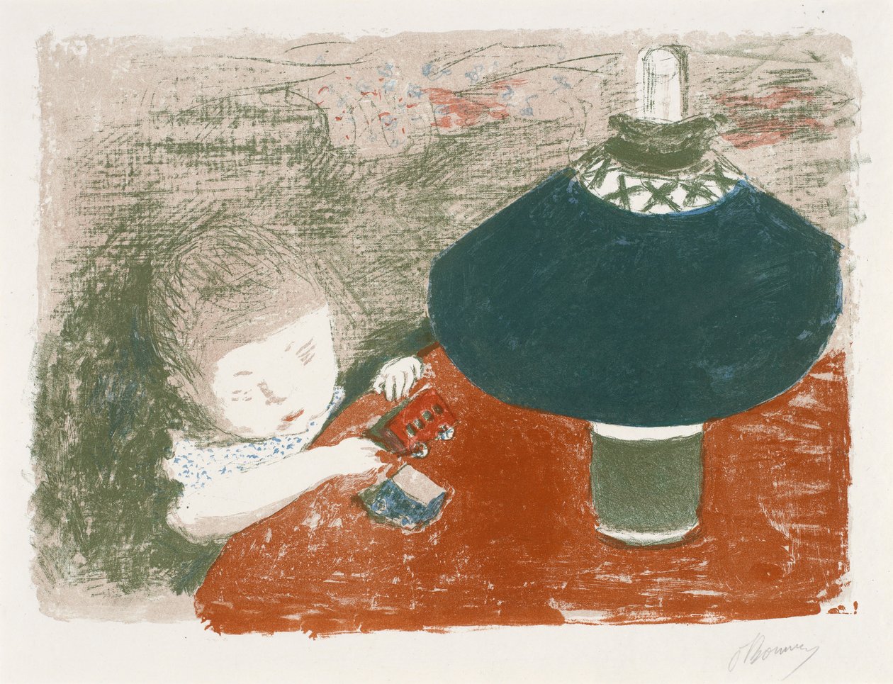 Das Kind bei der Lampe von Pierre Bonnard