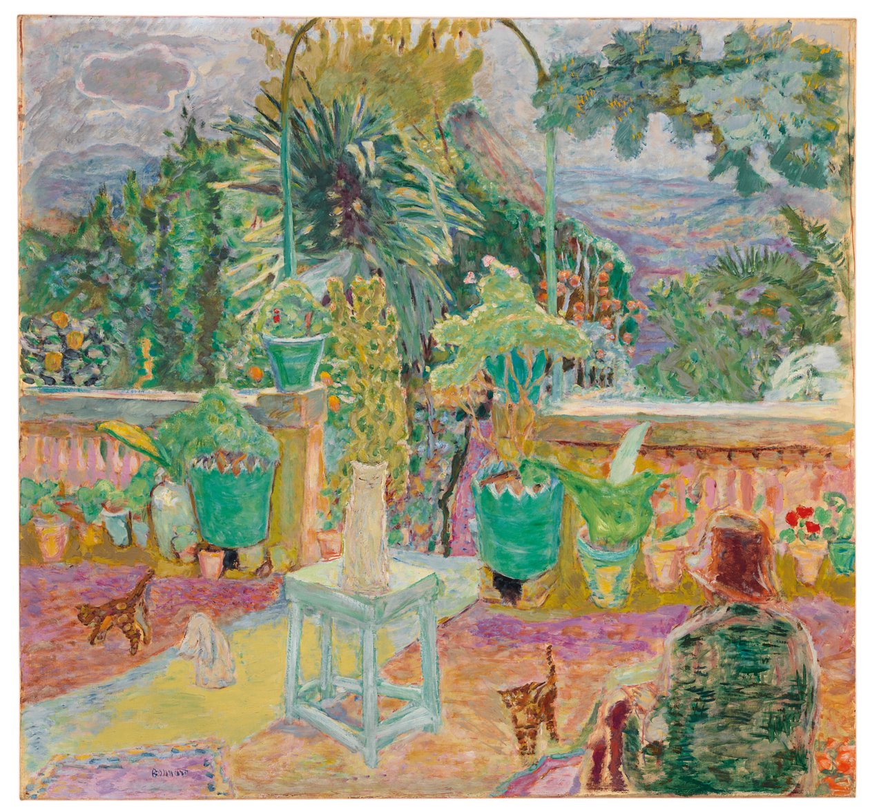 Die Terrasse oder Eine Terrasse in Grasse von Pierre Bonnard