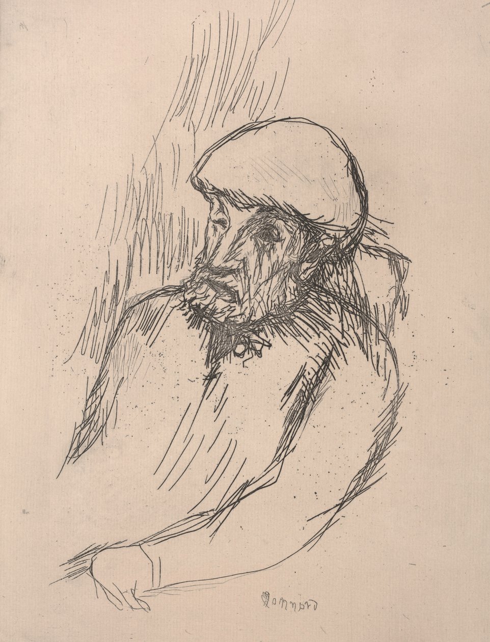 Porträt von Renoir, um 1916 (Radierung) von Pierre Bonnard