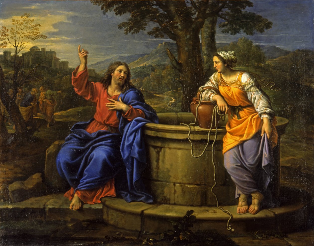 Christus und die Frau von Samaria von Pierre Mignard