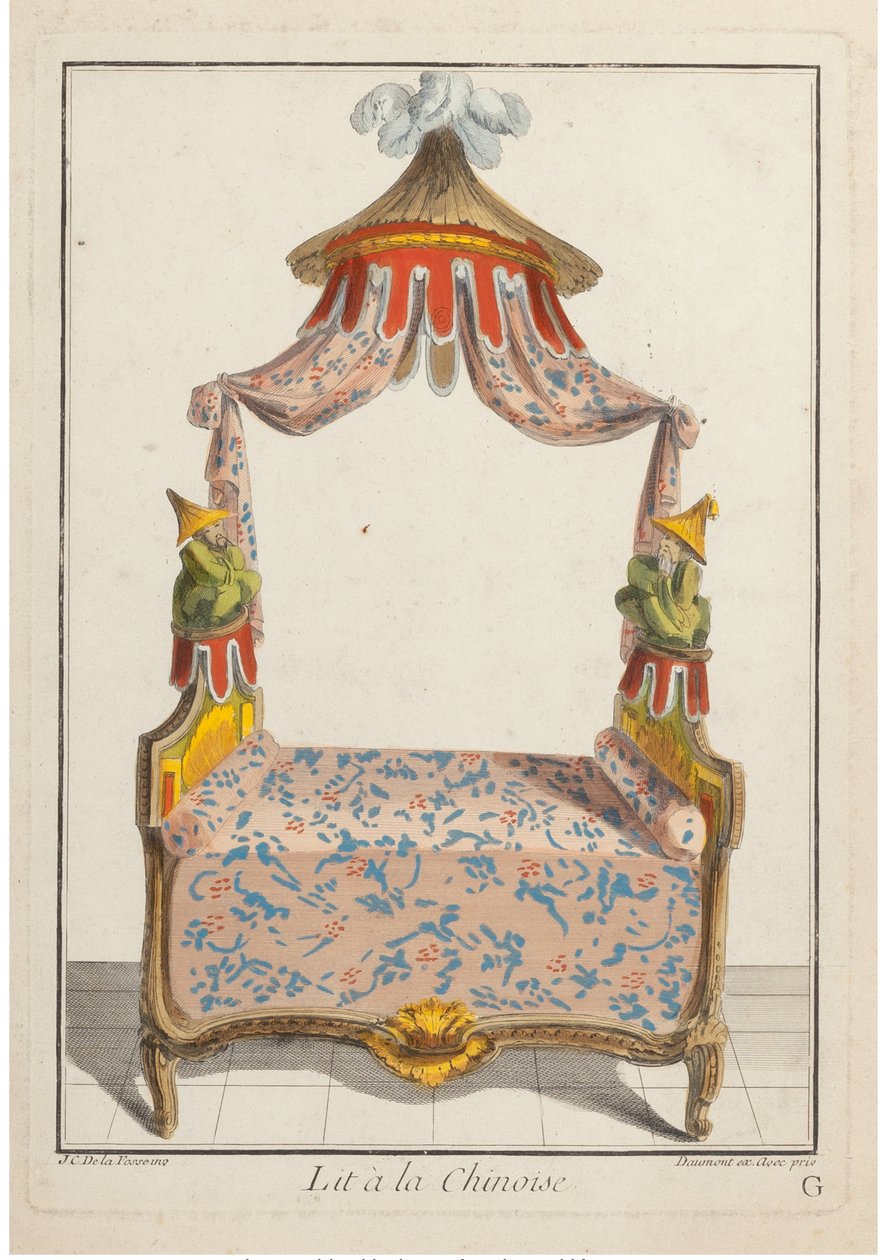Lit à la Chinoise, ca. 1788 von Pierre de La Mesangere