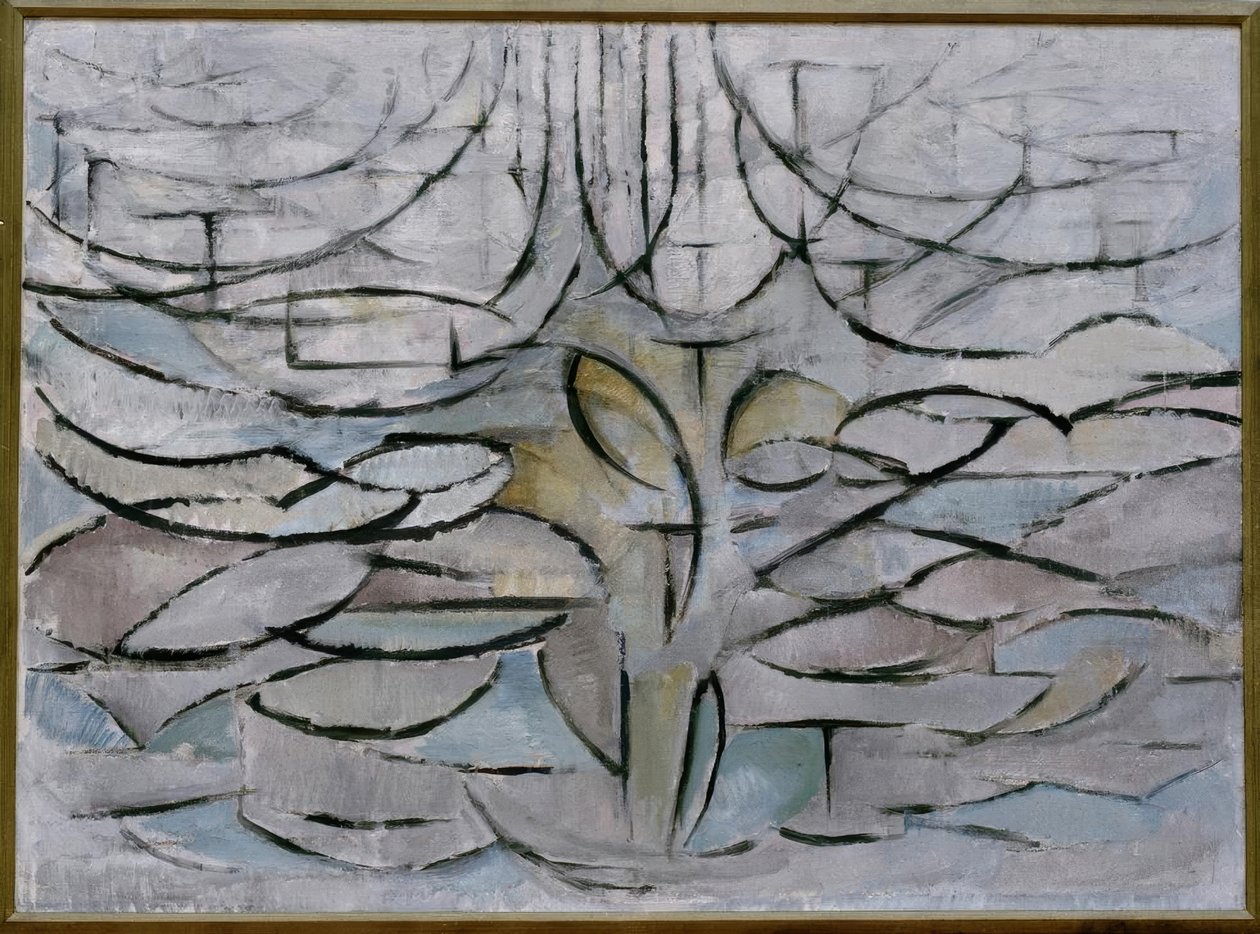 Blühender Apfelbaum von Piet Mondrian