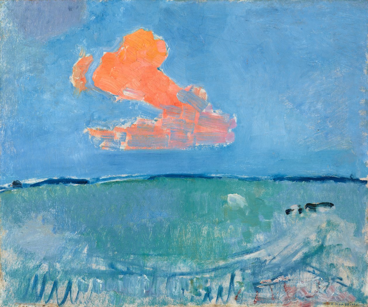 Die rote Wolke, ca. 1907 von Piet Mondrian