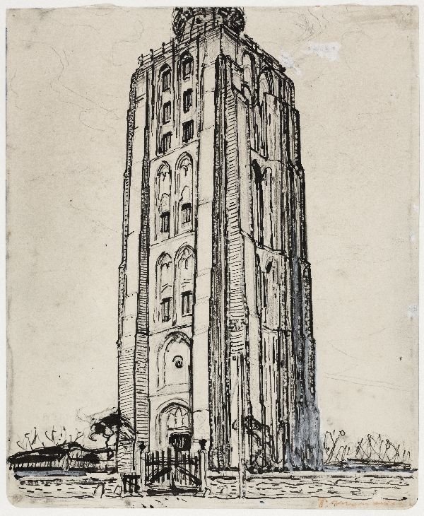 Leuchtturm bei Westkapelle von Piet Mondrian