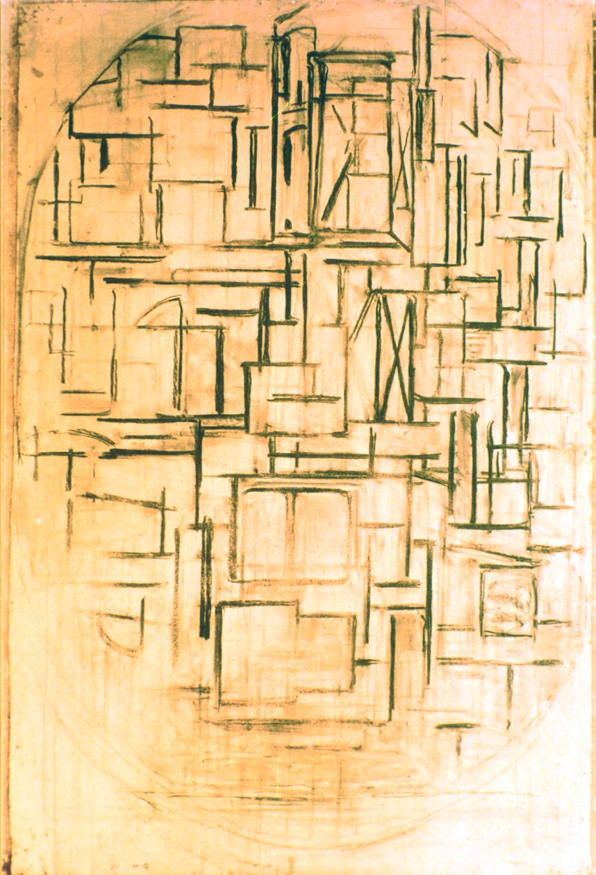 Unbetitelte ovale Komposition 1914 von Piet Mondrian