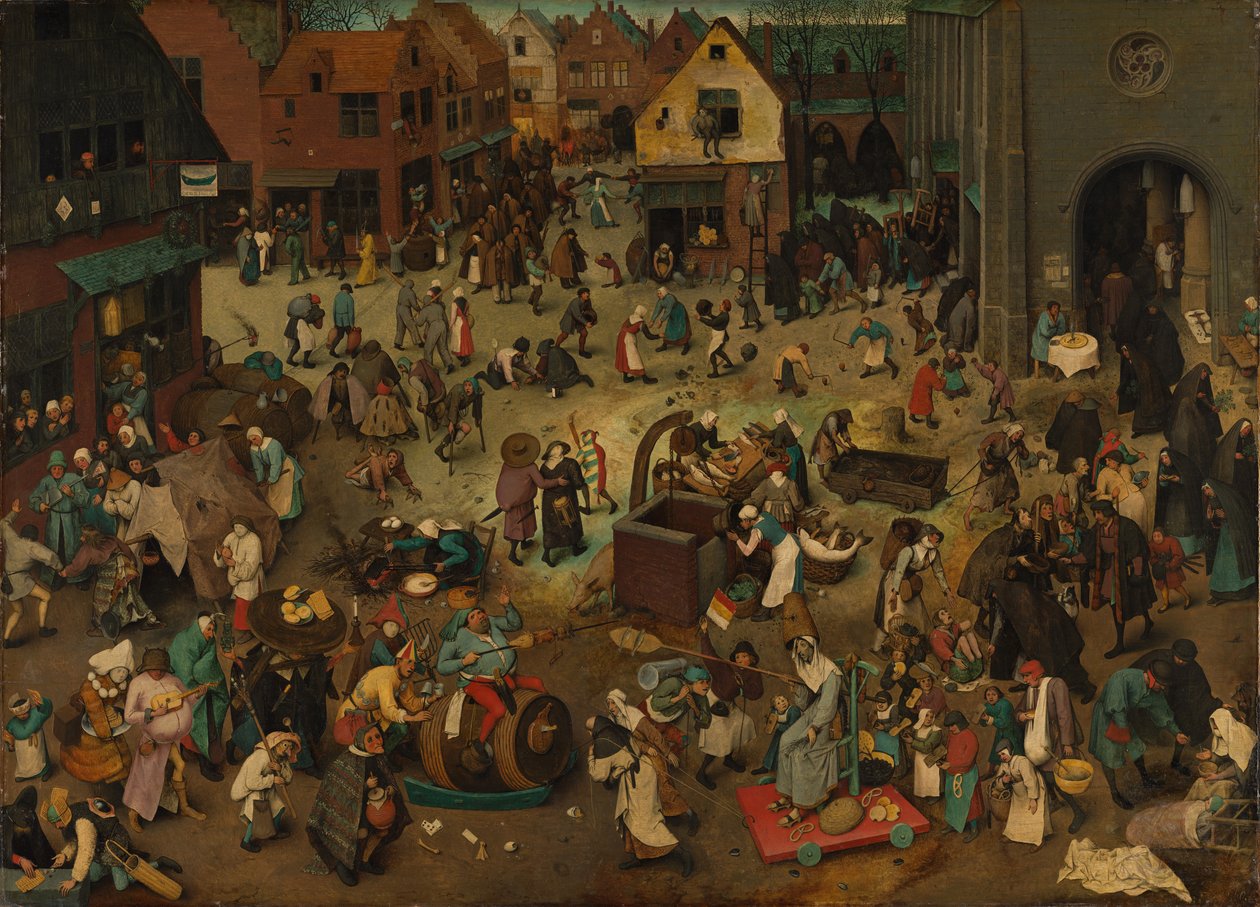 Der Kampf zwischen Karneval und Fasten von Pieter Bruegel the Elder