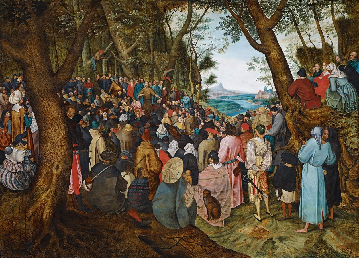 Die Predigt des Heiligen Johannes des Täufers von Pieter Brueghel the Younger