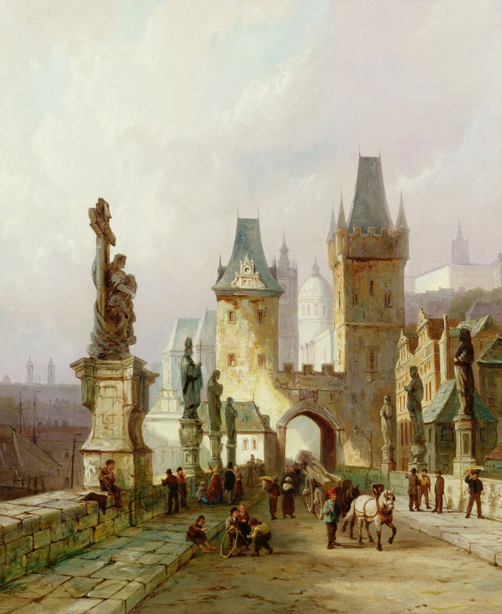 Karlsbrücke, Prag von Pieter Cornelis Dommerson