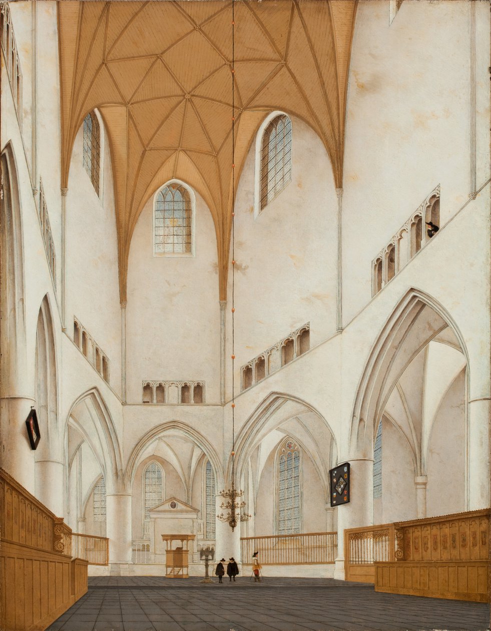 Innenraum des Chors der St. Bavo Kirche in Haarlem, 1660 von Pieter Janszoon Saenredam