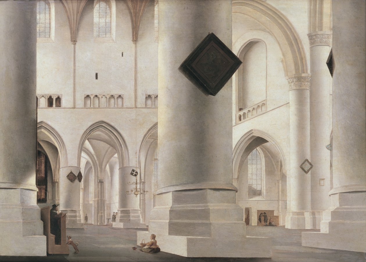 Innenraum der Grote Kerk, Amsterdam, um 1637 von Pieter Janszoon Saenredam