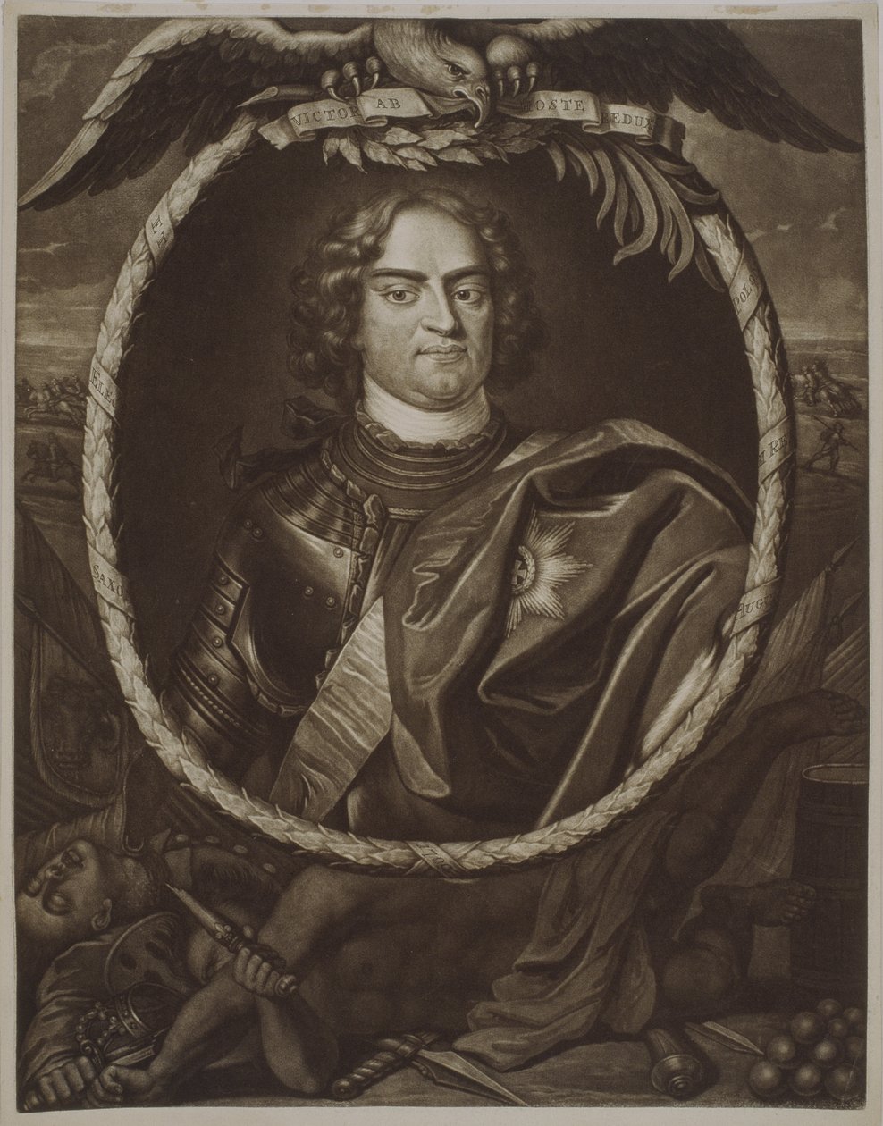 Augustus II. (1670-1733) König von Polen, 1709 von Pieter Schenk