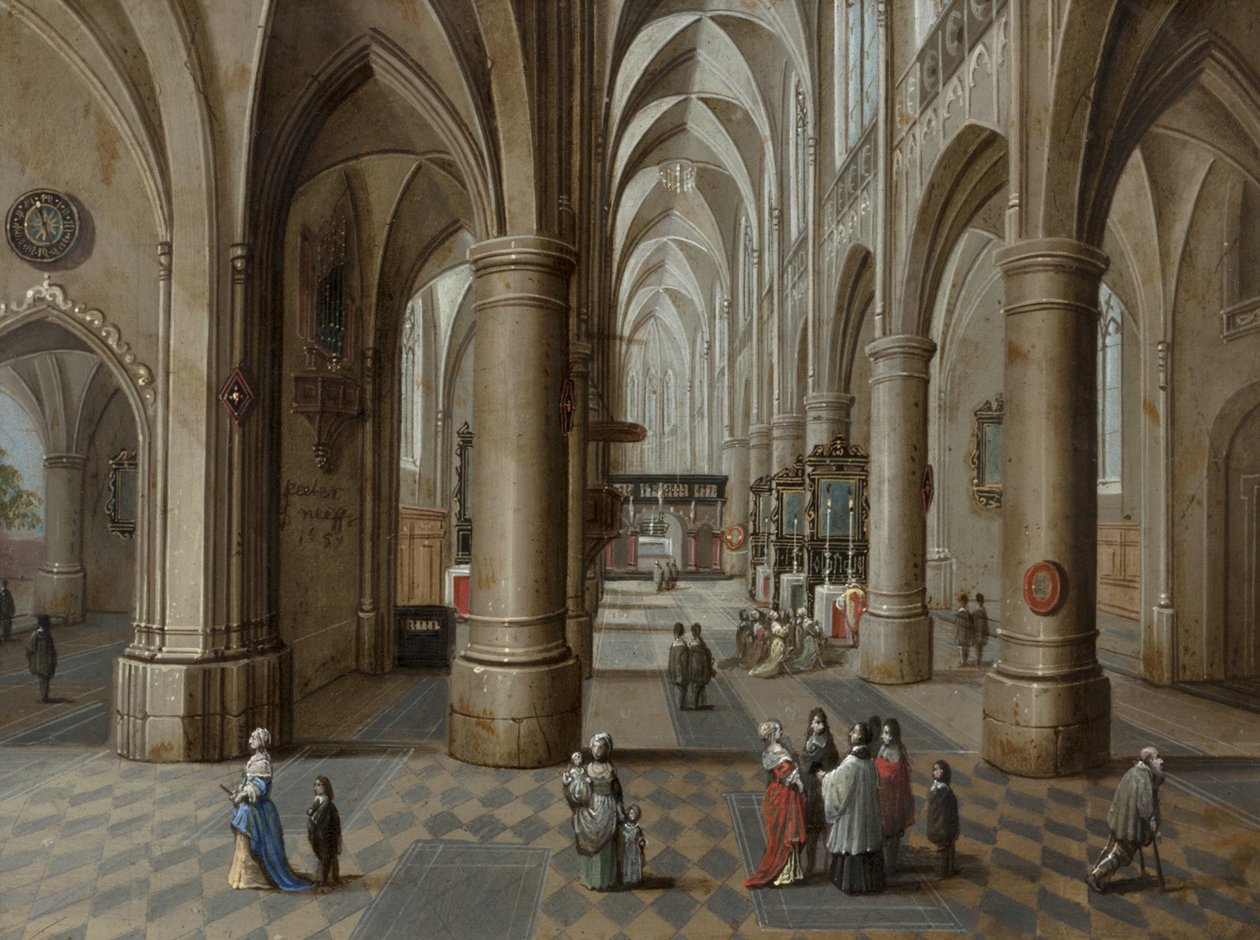 Ein Kircheninneres, 1657 von Pieter the Elder Neeffs