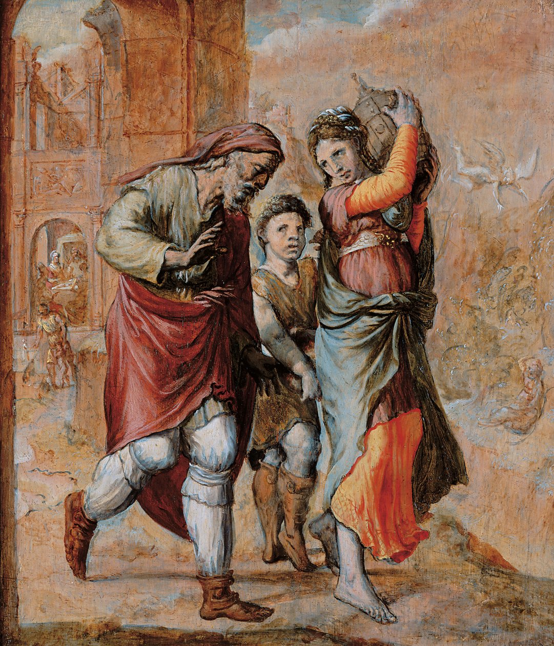 Die Vertreibung von Hagar und Ismael von Pieter Aertsen